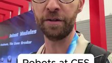Entertaining compilation of robots dancing, playing, and performing across the CES floor