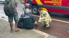 Motociclista fica ferido após acidente no bairro Cancelli, em Cascavel
