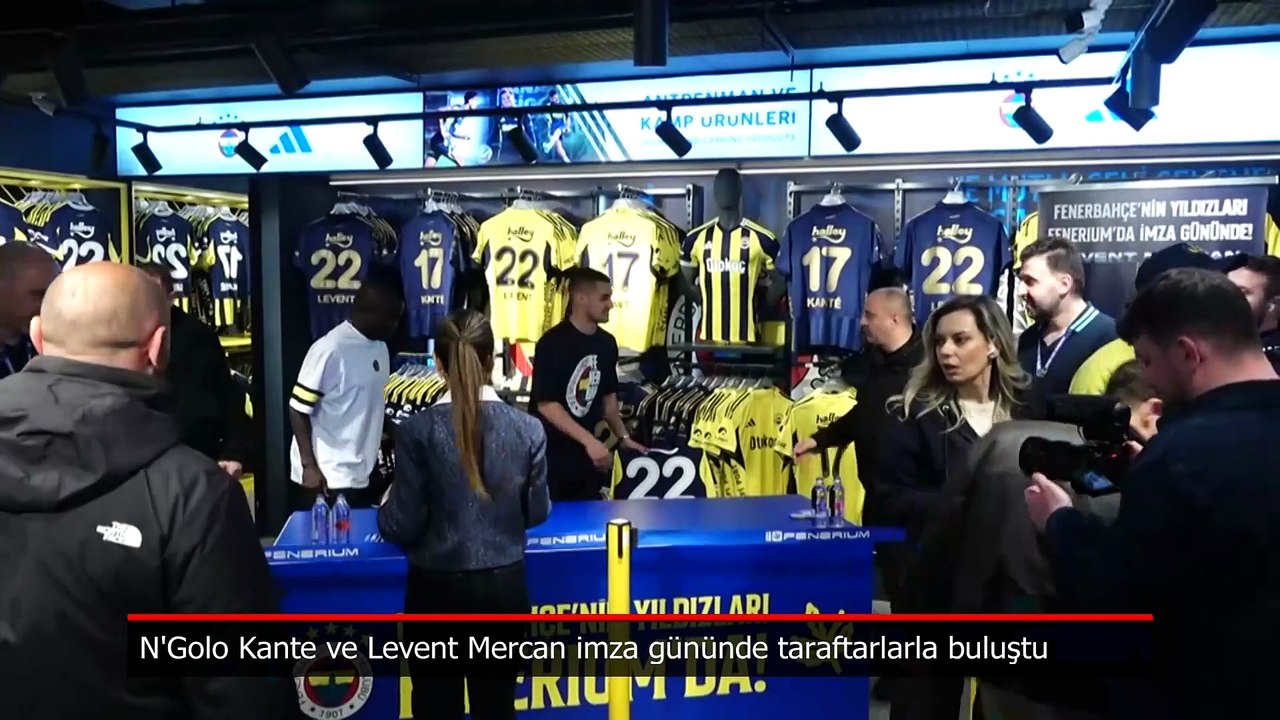 N'Golo Kante ve Levent Mercan imza gününde taraftarlarla buluştu