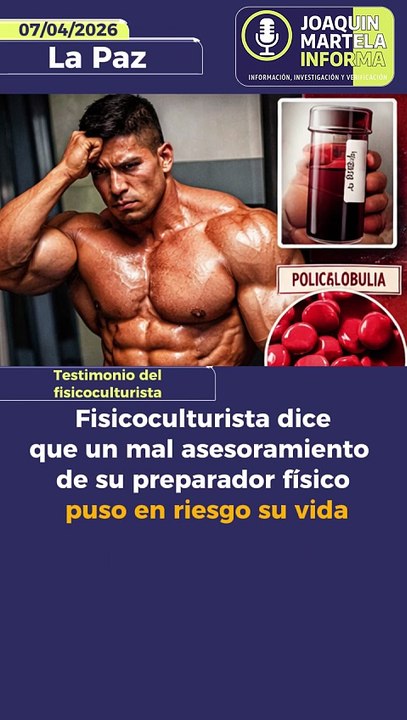 Fisicoculturista dice que un mal asesoramiento de su preparador físico puso en riesgo su vida