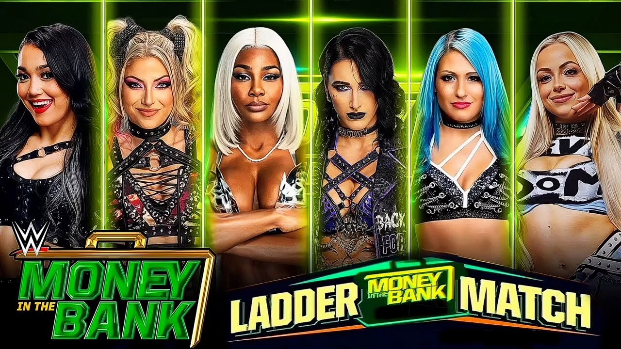 WWE Money In The Bank 2025 - Alexa Bliss vs Roxanne Perez vs Naomi vs Stephanie Vaquer vs Giulia vs Rhea Ripley (Women's Money In The Bank Ladder Match)