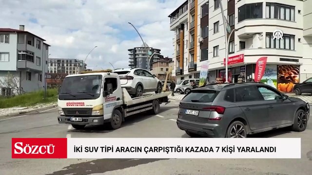 Kocaeli'de 2 SUV tipi aracın çarpıştığı kazada 7 kişi yaralandı
