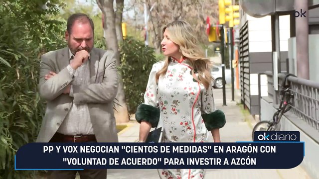 PP y Vox negocian «cientos de medidas» en Aragón con «voluntad de acuerdo» para investir a Azcón