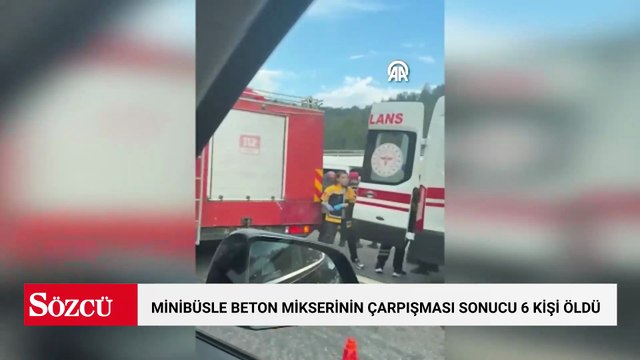 Burdur'da minibüsle beton mikserinin çarpışması sonucu 6 kişi öldü, 4 kişi yaralandı