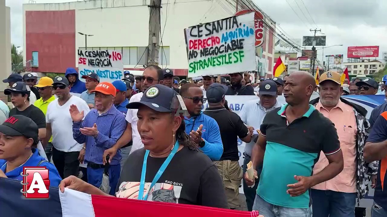 Sindicatos y trabajadores se movilizan en San Francisco de Macorís en defensa de la cesantía laboral