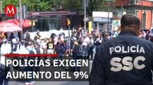 Protestan policías de la CdMx; exigen aumento salarial y mejoras laborales