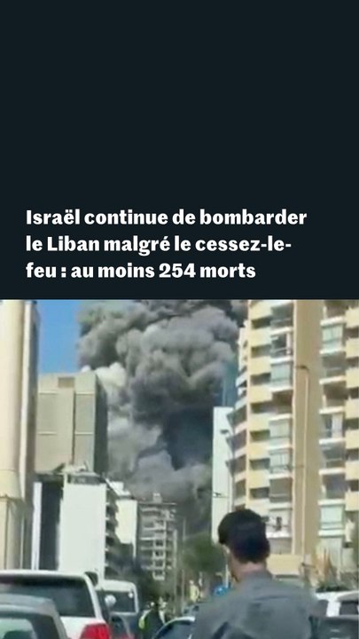 Frappes israéliennes sur le Liban, malgré le cessez-le-feu, les images