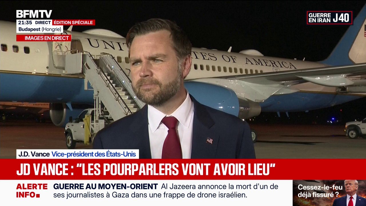 Cessez-le-feu en Iran: "Les pourparlers vont avoir lieu", annonce J.D. Vance, vice-président des États-Unis