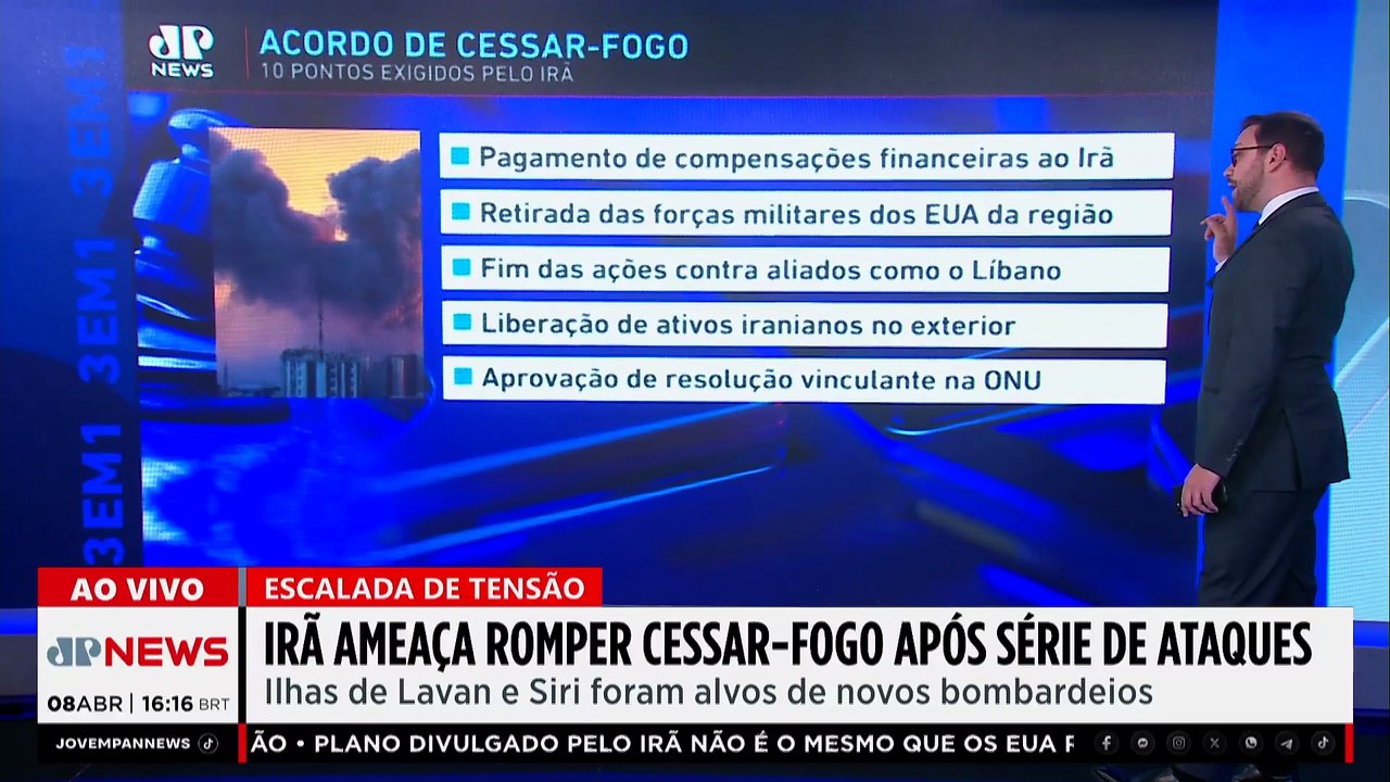 Guerra entre Irã, Israel e EUA voltará mais violenta? Trindade avalia rompimento de cessar-fogo