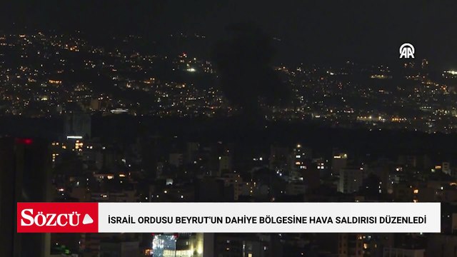 İsrail ordusu Beyrut'un Dahiye bölgesine hava saldırısı düzenledi