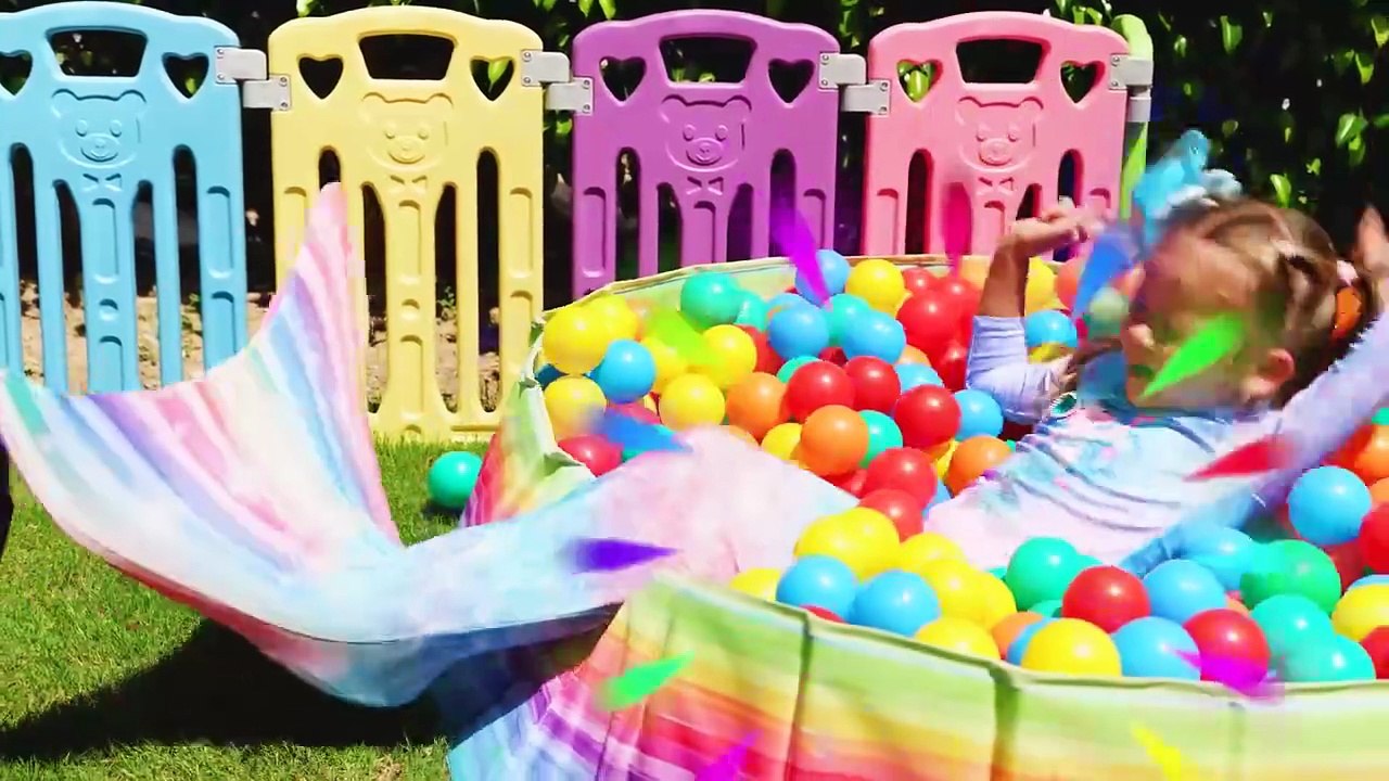 Kid turned into a Mermaid at the Swimming Pool! Summer Stories