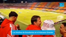 Los hinchas de Estudiantes en el estadio Atanasio Girardot
