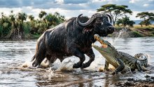 Crocodile River Crossing Attack