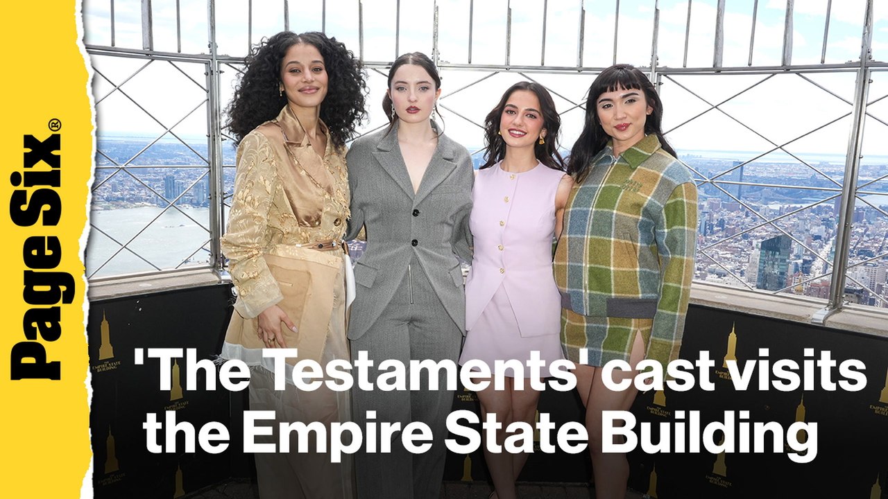 'The Testaments' cast visits the Empire State Building: Chase Infiniti, Rowan Blanchard, more