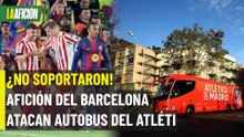Tensión total: Emboscada al autobús del Atlético de Madrid por aficionados del Barcelona