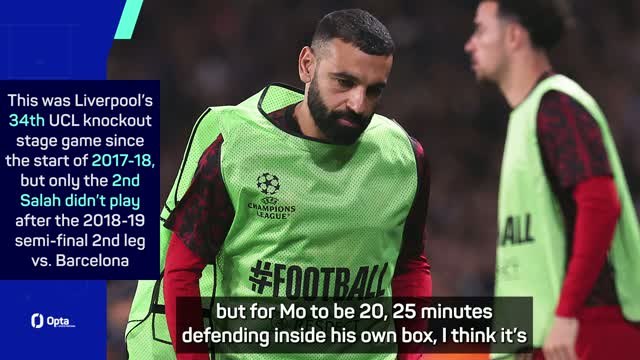 Slot reveals why he didn't play Salah in Liverpool's loss at PSG