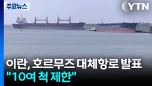 이란, 호르무즈 대체항로 발표..."하루 10여 척으로 제한 계획" / YTN