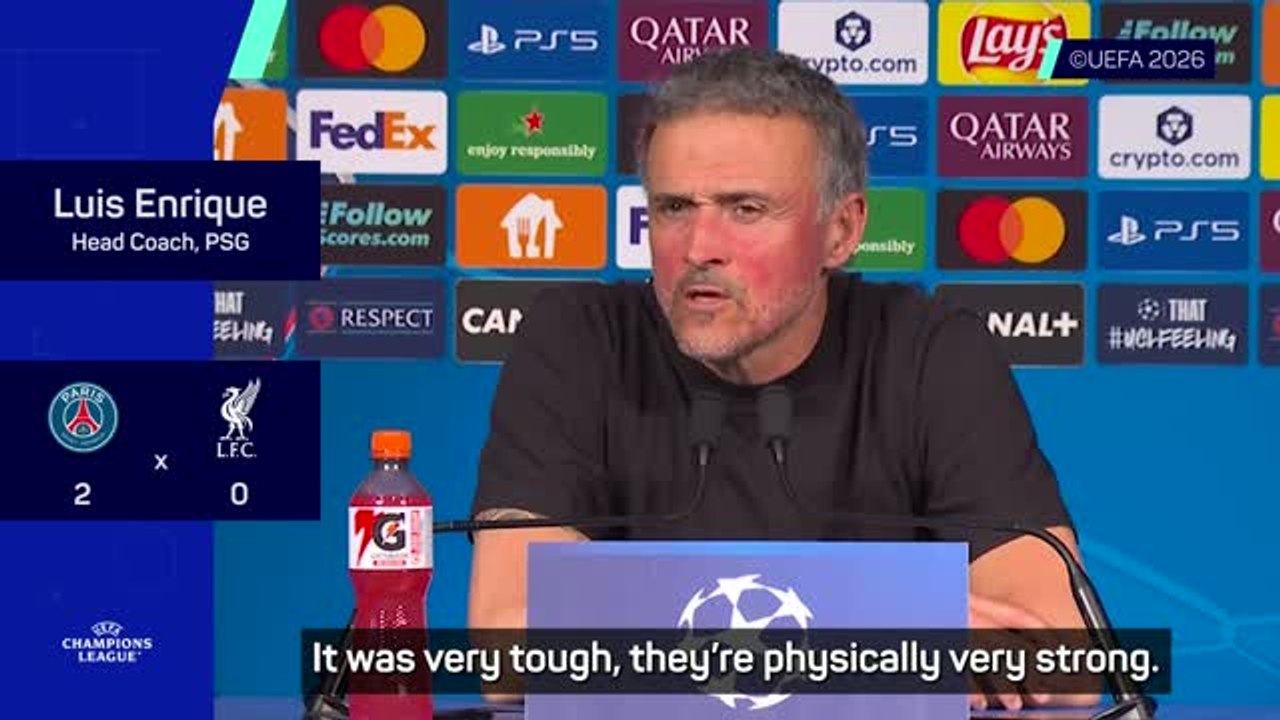 'A shame' PSG don't have a bigger lead heading to Anfield - Enrique