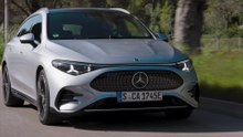 Mercedes-Benz CLA 350 4MATIC Shooting Brake with EQ Technology in High-tech silver metallic Driving Video