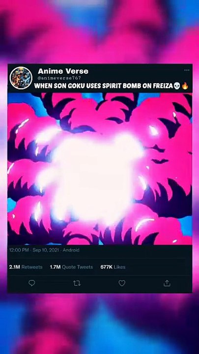 WHEN SON GOKU USES SPIRIT BOMB ON FREIZA💀🔥