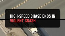 MOMENT: Video shows California car chase ending in violent crash