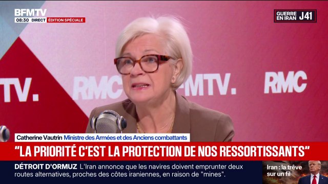 Trêve au Moyen-Orient: La priorité de la France, c'est la protection de nos ressortissants , assure Catherine Vautrin, ministre des Armées
