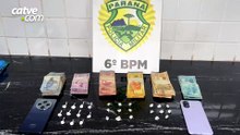 Dupla é detida com drogas e dinheiro no bairro Melissa, em Cascavel