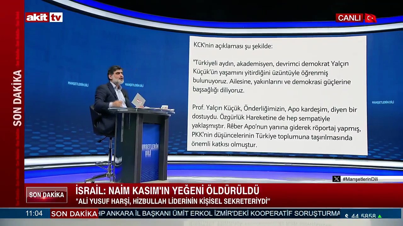 Aynısını Fatih Altaylı, Mehmet Ali Birand ve Şirin Payzın da yaptı! PKK’nın Yalçın Küçük mesajında suç itirafı