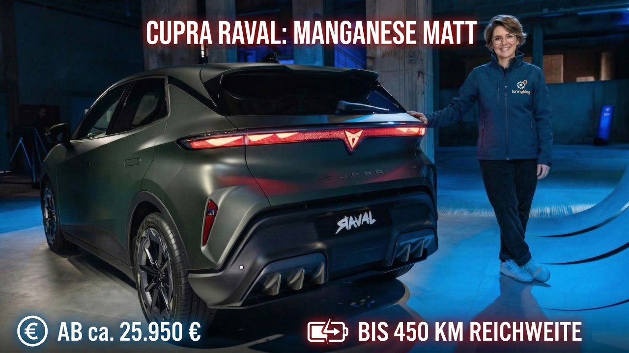 CUPRA Raval in Manganese Matt zeigt sich sportlich & elektrisch