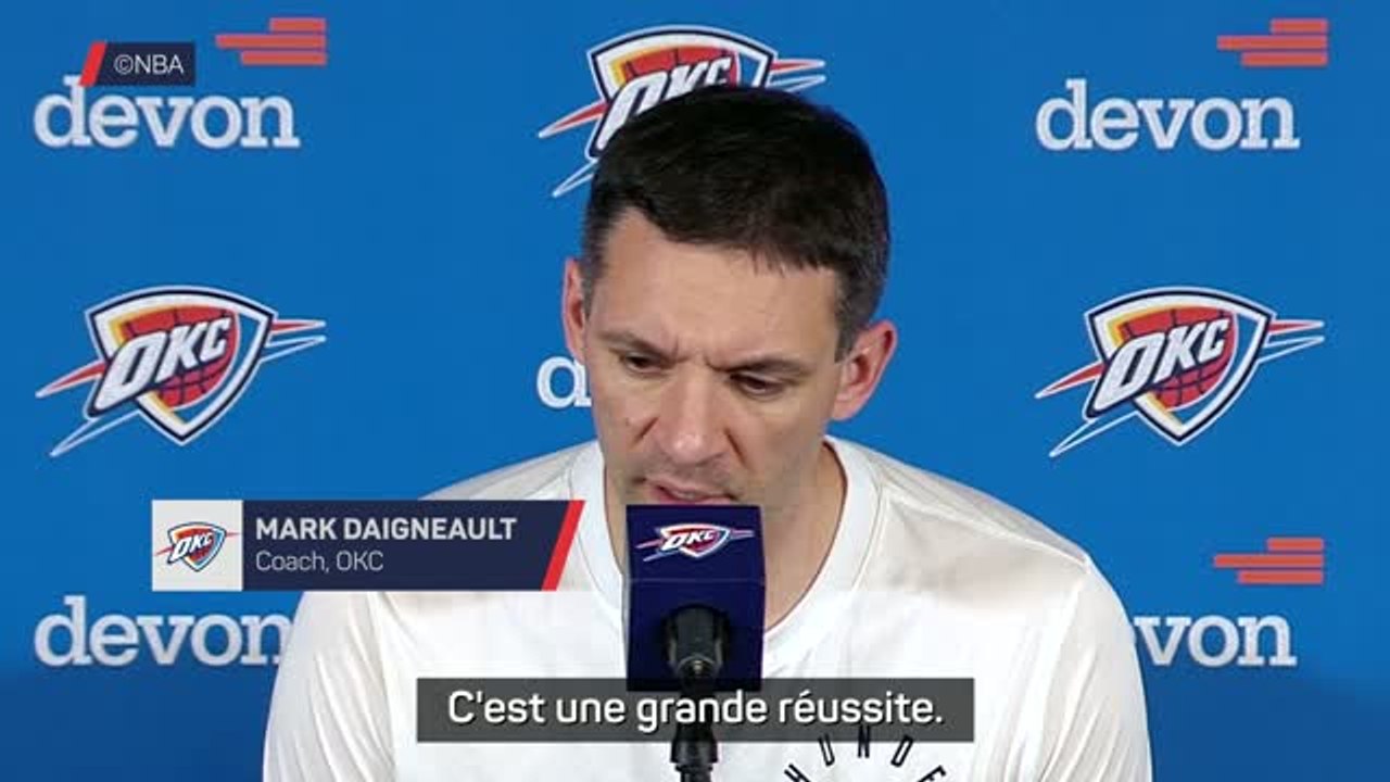 Thunder - Daigneault sur la première place acquise à l'Ouest : "C'est une grande réussite"