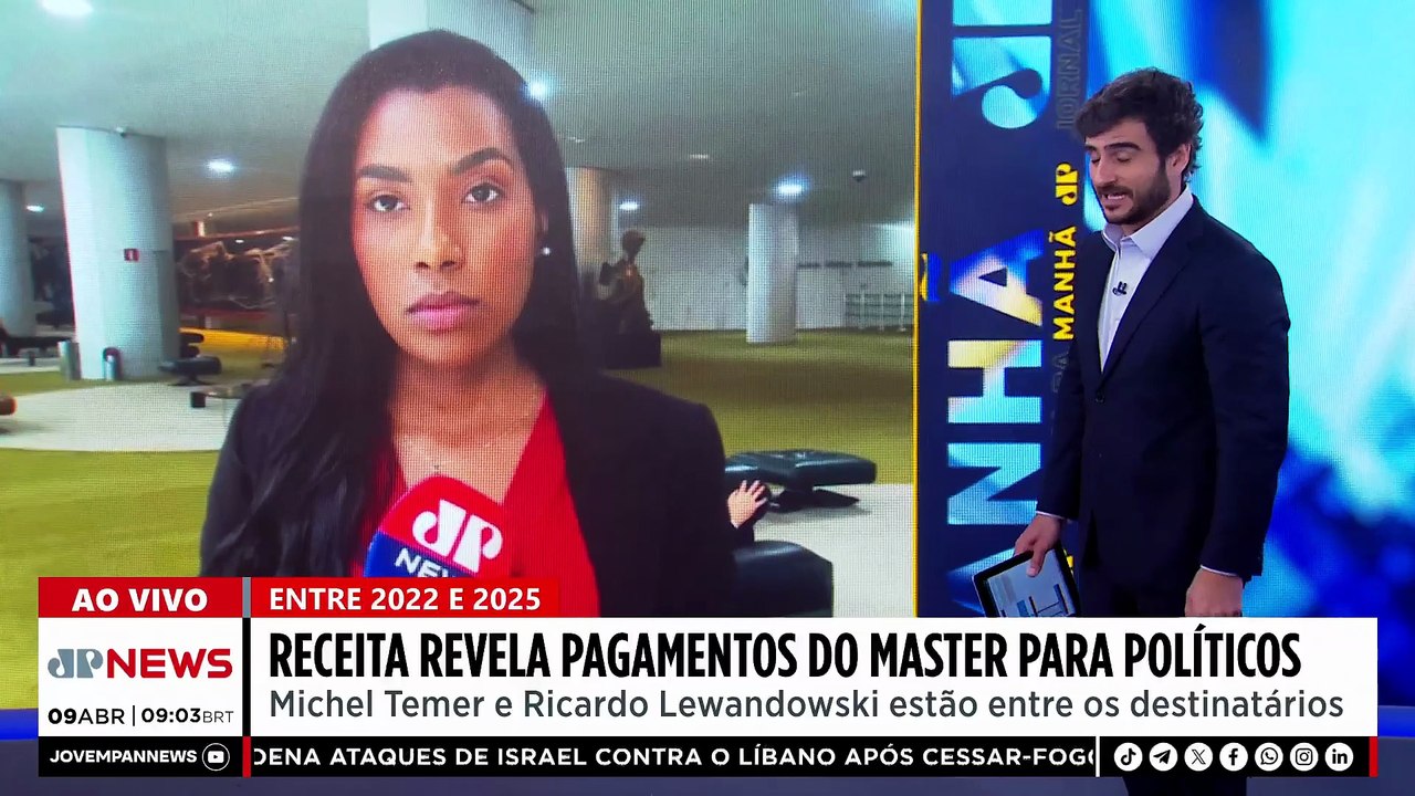 Receita revela pagamentos do Master para políticos
