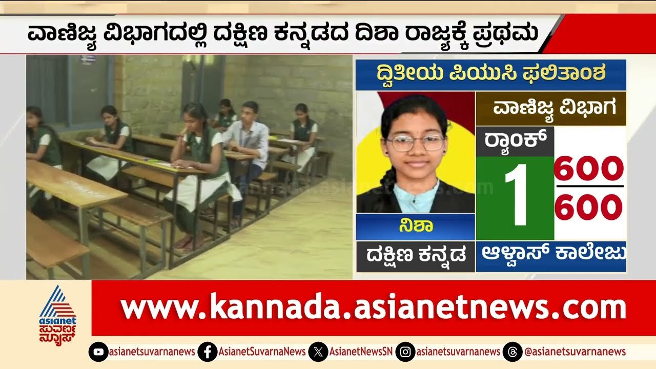 PUC ವಾಣಿಜ್ಯ ವಿಭಾಗದಲ್ಲಿ 600ಕ್ಕೆ 600 ಅಂಕ ಪಡೆದು ದಿಶಾ ರಾಜ್ಯಕ್ಕೆ ಫಸ್ಟ್! | 2nd PUC Result | Suvarna News