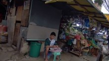 Palengke on Pasig Line Street in Manila City in the Philippines