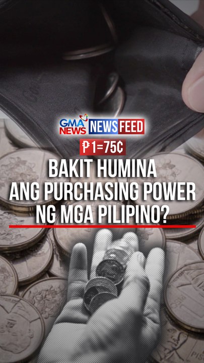 P1=75¢ – Bakit humina ang purchasing power ng mga Pilipino? | GMA News Feed