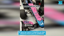 El auto de Franco Colapinto ya viaja a Buenos Aires para la exhibición