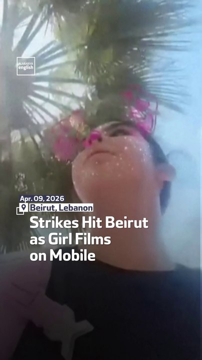 Strikes Hit Beirut as Girl Films on Mobile