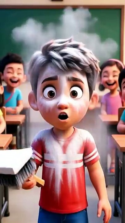 DUSTER ATTACK 😂 #trendingreel #comedy #funnyreels #kidsfun #baby #cartoon #funny #jokes