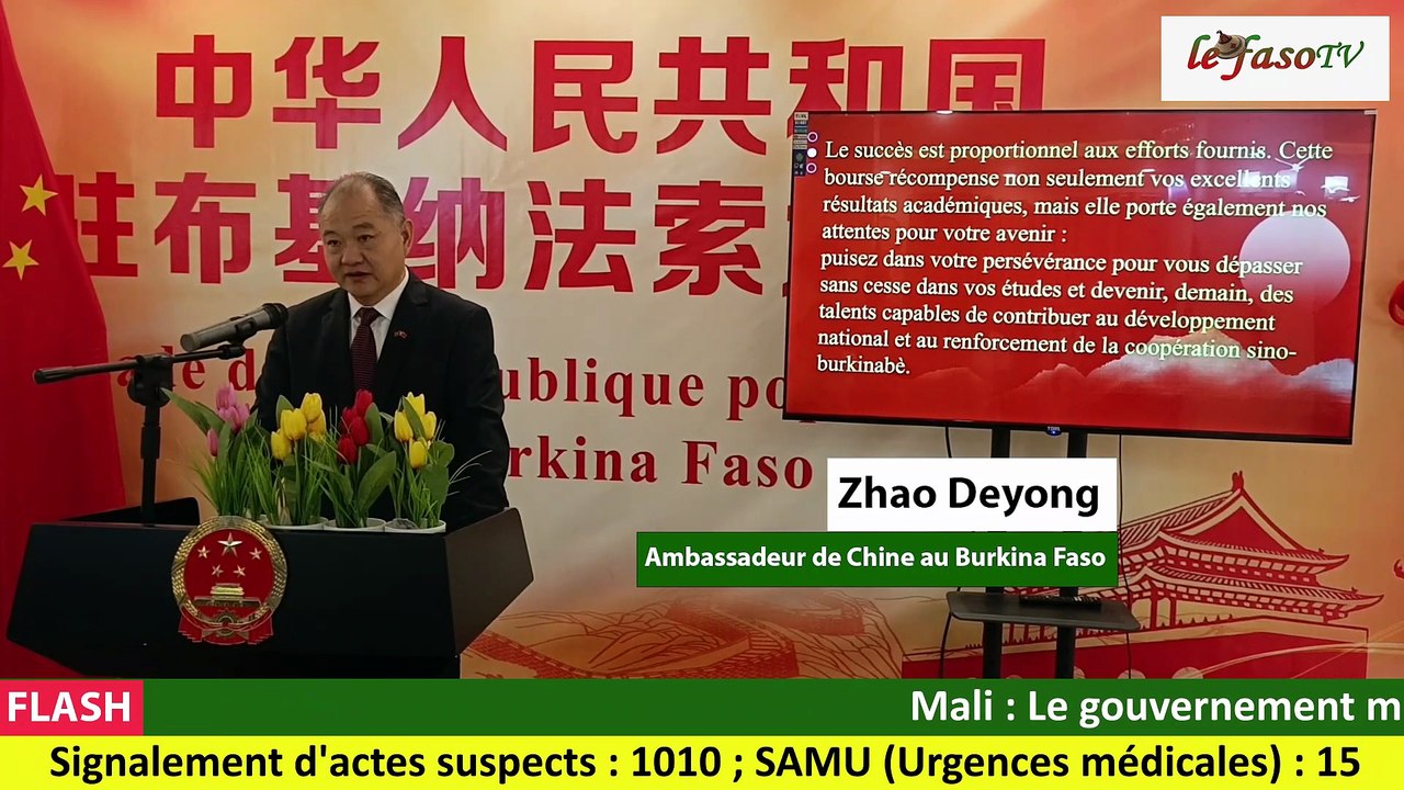 Coopération : La Chine offre 75 bourses d’études à des étudiants burkinabè