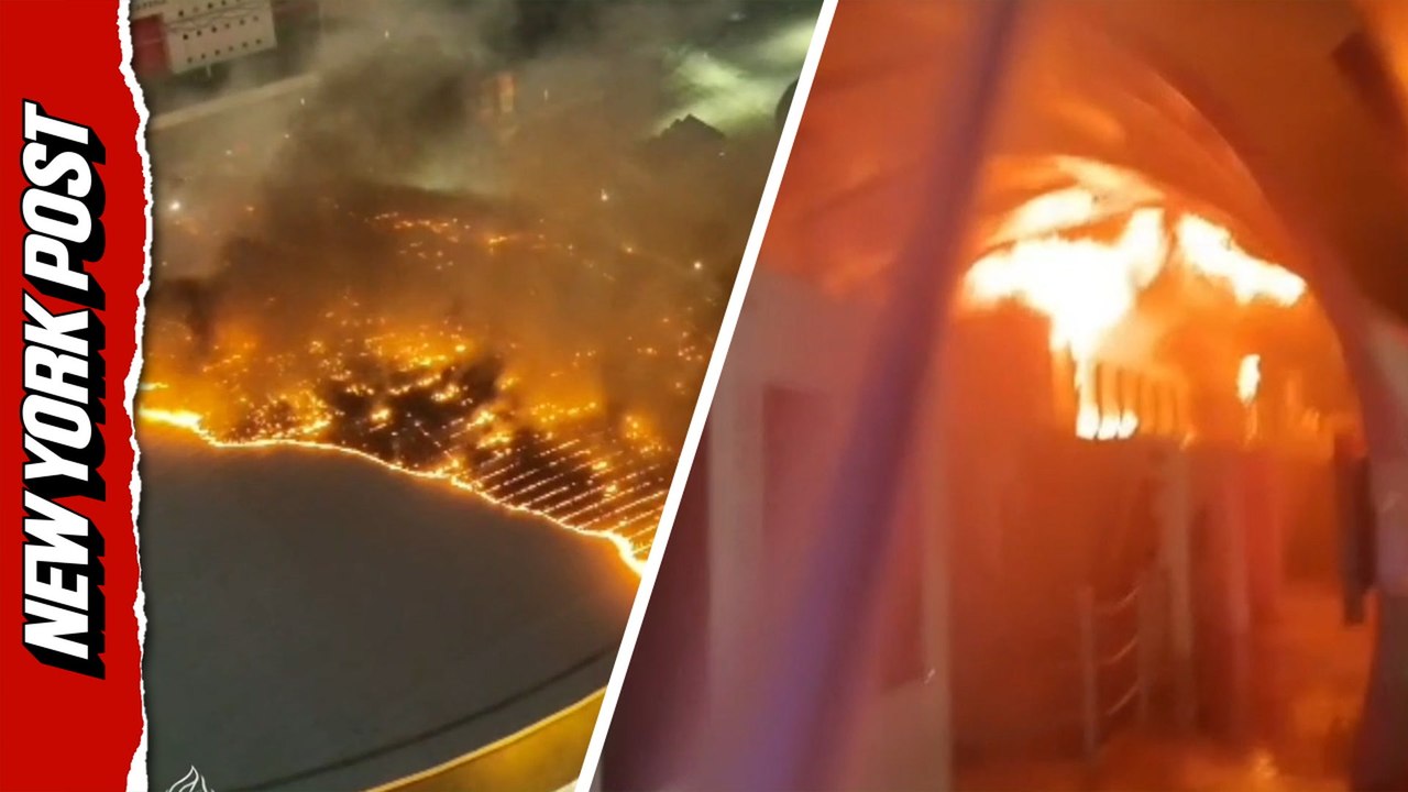 Watch: Brazilian olympic stadium engulfed in flames