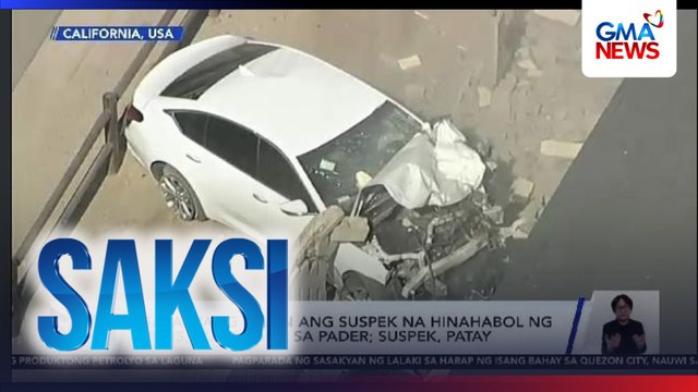 Sasakyang lulan ang suspek na hinahabol ng pulis, bumangga sa pader; suspek, patay | Saksi
