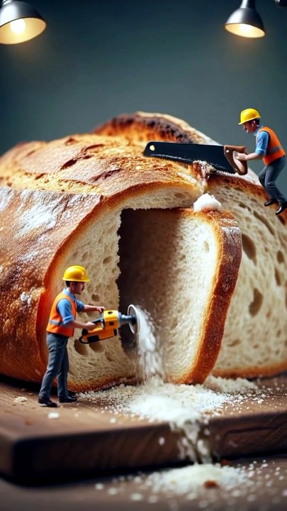 Tiny Workers Ne Bread Ke Andar Bedroom Bana Diya 😳🍞