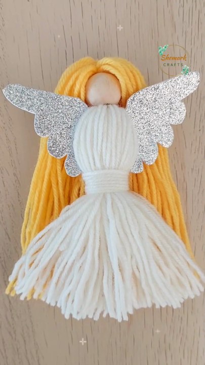 How To Make Angel with Yarn and Beads | Easy Craft Idea