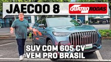 Jaecoo 8 é SUV híbrido GIGANTE com 605 cv e vem ao Brasil