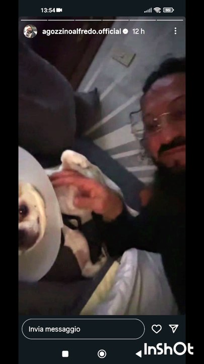 Agozzino Alfredo story con il piccolo Arnold in fase di cura