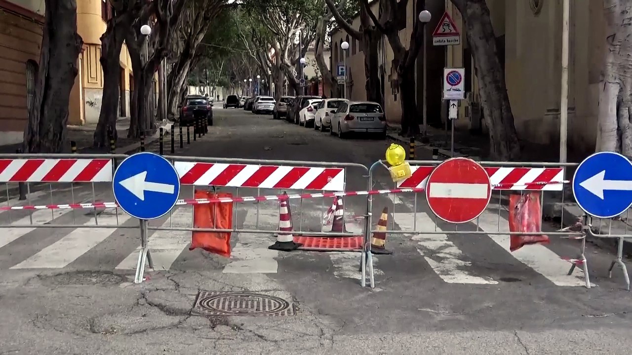 Cagliari, ancora chiuso un tratto di viale Merello