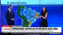 Previsão do Tempo: Frente fria avança e derruba temperaturas no Sul nesta sexta
