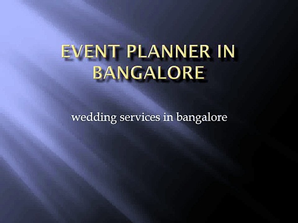 Event Planner in Bangalore