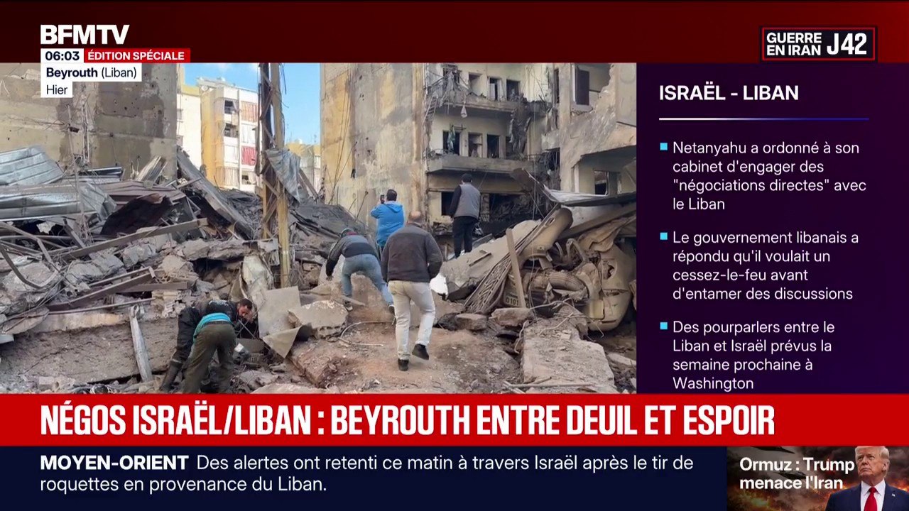 Après les frappes massives d'Israël contre le Liban, Beyrouth exige un cessez-le-feu avant le début de négociations avec Tel-Aviv