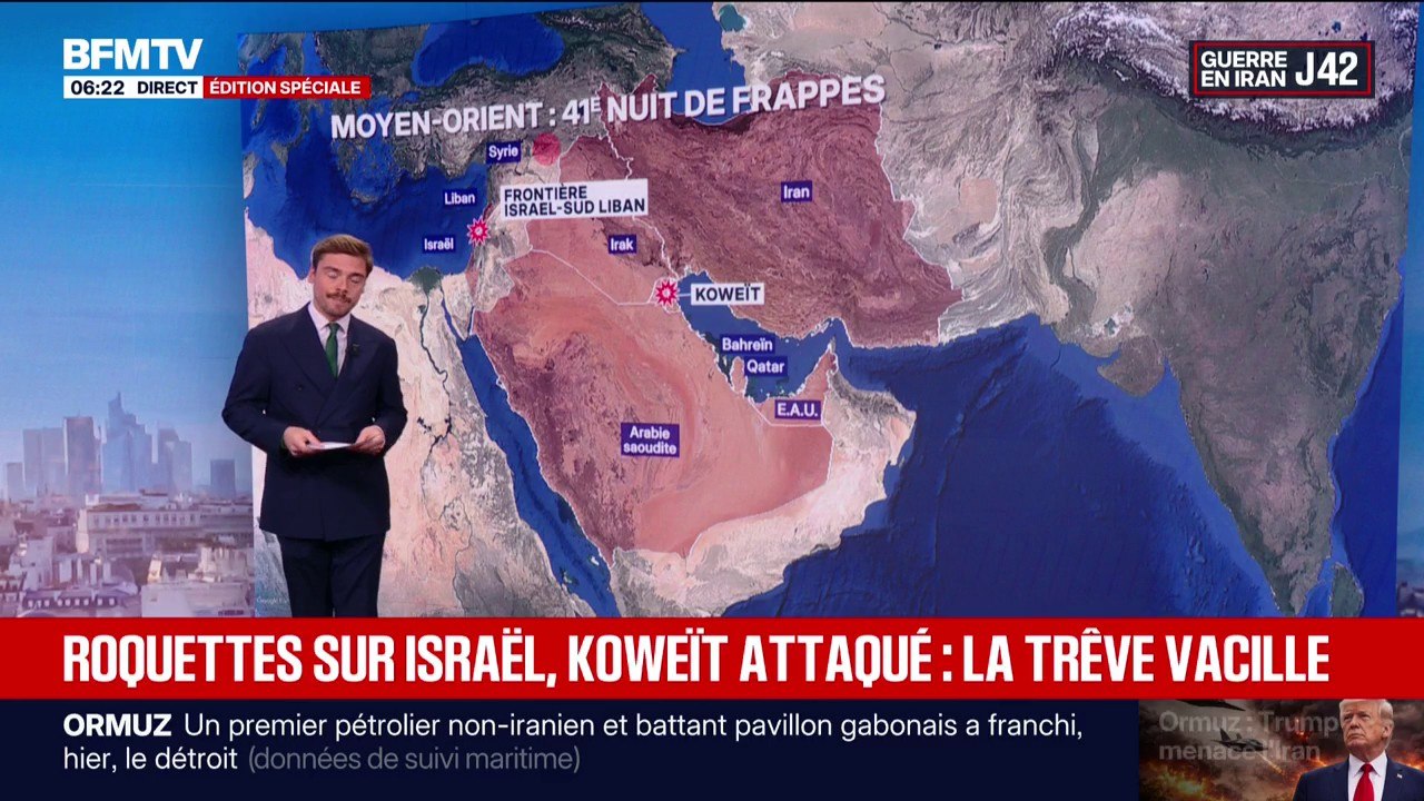 Roquettes sur Israël, attaque de drones sur le Koweït, frappes sur le Liban... La trêve au Moyen-Orient vacille