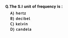 The si unit of frequency is
